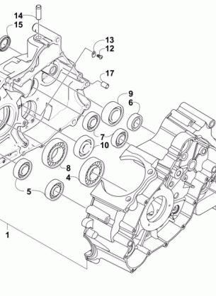 CRANKCASE ASSEMBLY (VIN: 4UF07ATV47T237701 up to 4UF07ATV97T270001)