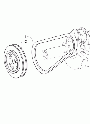 DRIVE PULLEY AND ALTERNATOR BELT ASSEMBLY
