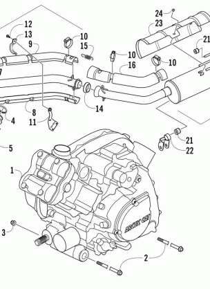 ENGINE AND EXHAUST