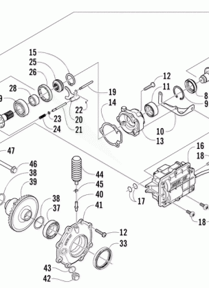 FRONT DRIVE GEARCASE ASSEMBLY