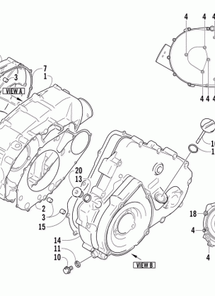 CLUTCH / V-BELT / MAGNETO COVER ASSEMBLY