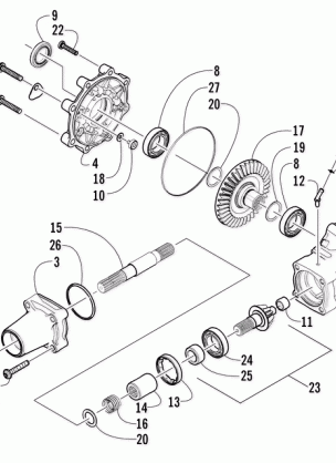 REAR DRIVE GEARCASE ASSEMBLY