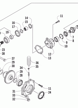 FRONT DRIVE GEARCASE ASSEMBLY