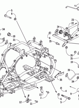 FRAME AND RELATED PARTS ASSEMBLY