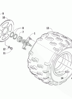 LEFT REAR WHEEL ASSEMBLY