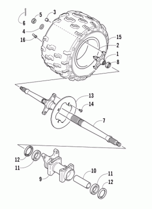 RIGHT REAR WHEEL ASSEMBLY