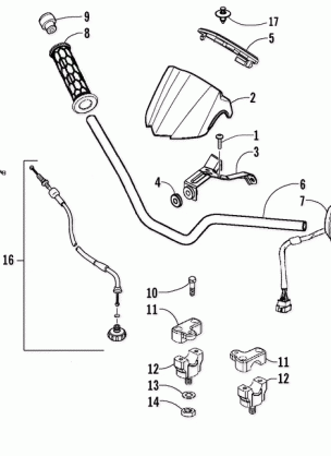 HANDLEBAR AND CONTROL ASSEMBLY