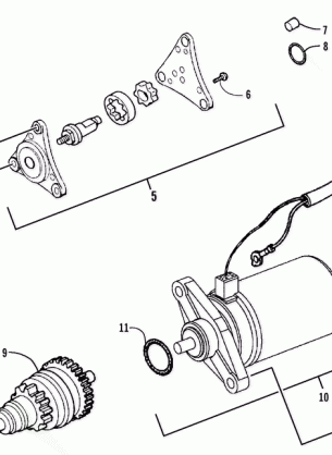 STARTER MOTOR AND OIL PUMP ASSEMBLIES