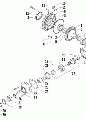 REAR DRIVE GEARCASE ASSEMBLY