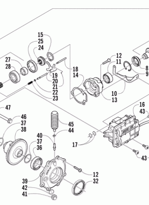 FRONT DRIVE GEARCASE ASSEMBLY