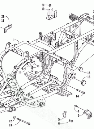 FRAME AND RELATED PARTS ASSEMBLY