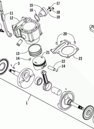 PISTON AND CRANKSHAFT ASSEMBLY