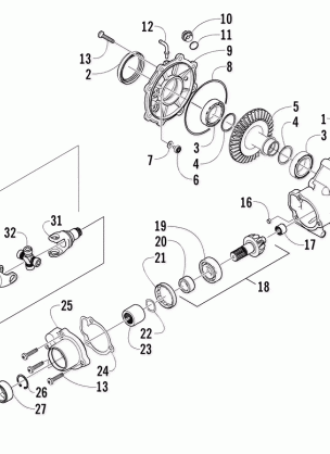 REAR DRIVE GEARCASE ASSEMBLY