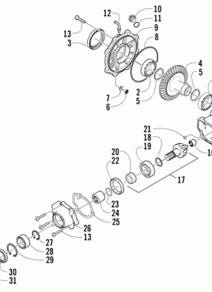 REAR DRIVE GEARCASE ASSEMBLY