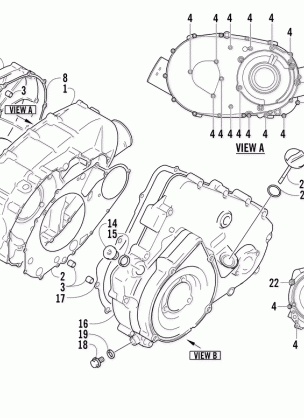 CLUTCH / V-BELT / MAGNETO COVER ASSEMBLY