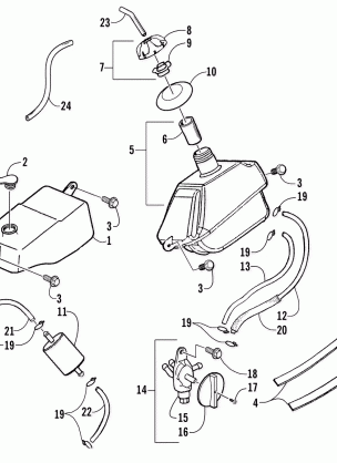 GAS TANK AND OIL TANK ASSEMBLIES