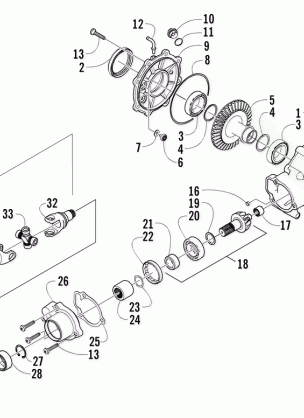 REAR DRIVE GEARCASE ASSEMBLY