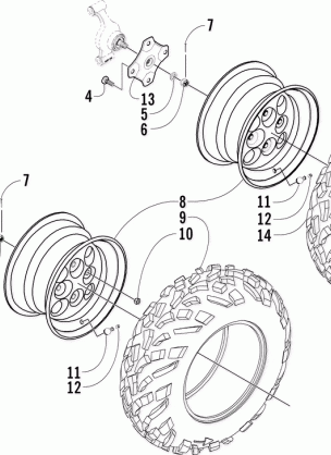 WHEEL AND TIRE ASSEMBLY