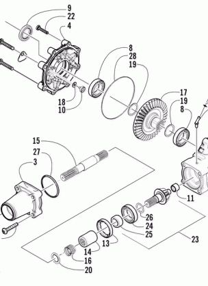 REAR DRIVE GEARCASE ASSEMBLY