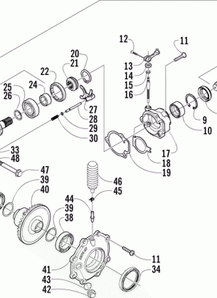 FRONT DRIVE GEARCASE ASSEMBLY