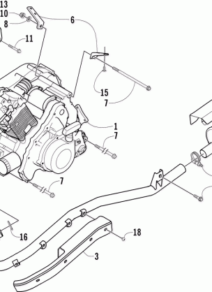 ENGINE AND EXHAUST