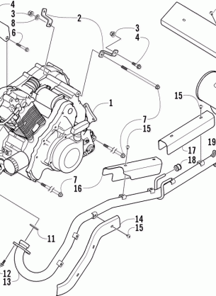 ENGINE AND EXHAUST