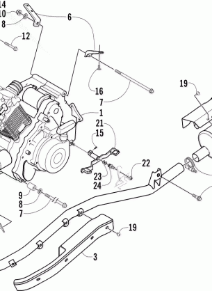 ENGINE AND EXHAUST