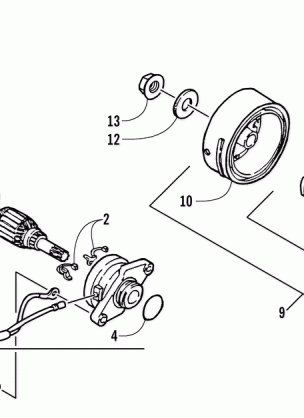 MAGNETO AND STARTER MOTOR ASSEMBLY