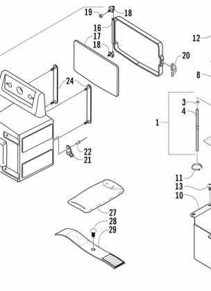 STORAGE BOX AND BATTERY ASSEMBLY