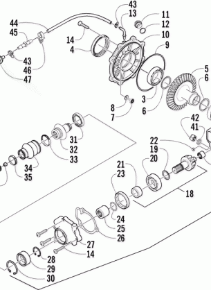 REAR DRIVE GEARCASE ASSEMBLY