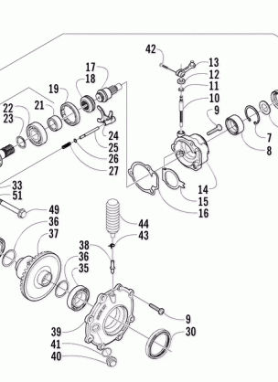 FRONT DRIVE GEARCASE ASSEMBLY