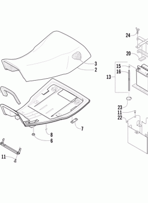 SEAT AND BATTERY ASSEMBLIES