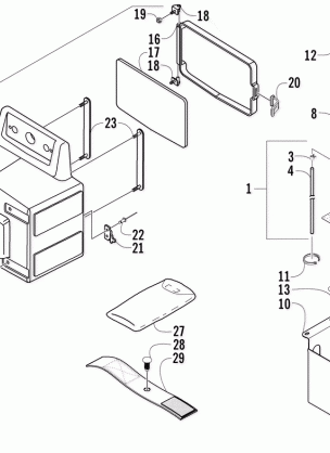 STORAGE BOX AND BATTERY ASSEMBLY