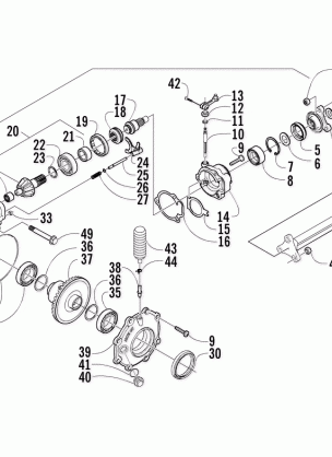 FRONT DRIVE GEARCASE ASSEMBLY (4X4)