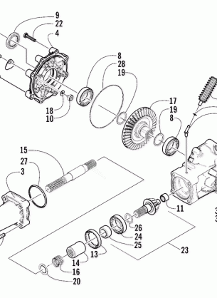 REAR DRIVE GEARCASE ASSEMBLY