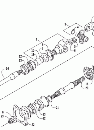 SECONDARY DRIVE ASSEMBLY (4x4)