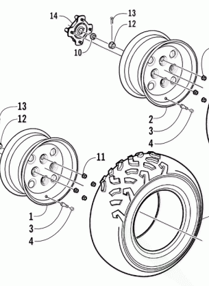 WHEEL AND TIRE ASSEMBLY