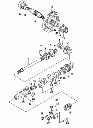 SECONDARY GEAR / OUTPUT SHAFT ASSEMBLY