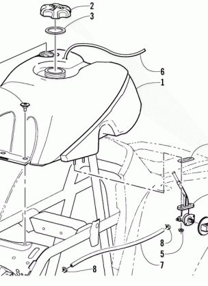 GAS TANK ASSEMBLY (VIN E21T325087 and Up)