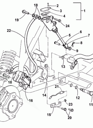 HYDRAULIC FOOT BRAKE ASSEMBLY