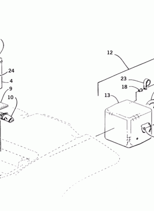 STORAGE BOX AND BATTERY ASSEMBLY