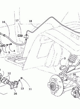 HYDRAULIC BRAKE ASSEMBLY (VIN H7YT308776 & Up)