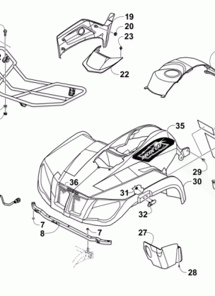 FRONT RACK BODY PANEL AND HEADLIGHT ASSEMBLIES