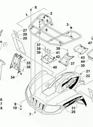 FRONT RACK BODY PANEL AND HEADLIGHT ASSEMBLIES