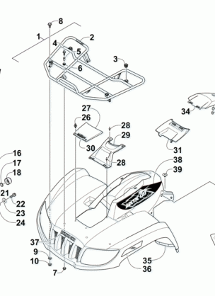 FRONT RACK BODY PANEL AND HEADLIGHT ASSEMBLIES