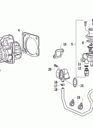 WATER PUMP AND THERMOSTAT HOUSING ASSEMBLY