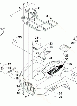 FRONT RACK BODY PANEL AND HEADLIGHT ASSEMBLIES