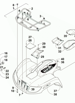 FRONT RACK BODY PANEL AND HEADLIGHT ASSEMBLIES