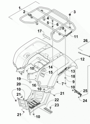 REAR RACK BODY PANEL AND FOOTWELL ASSEMBLIES