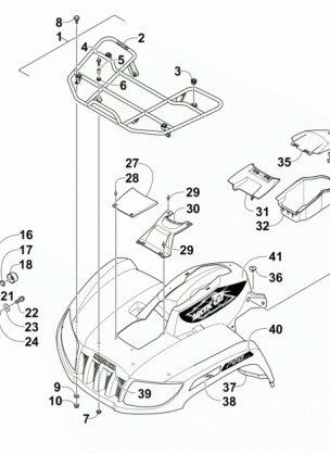 FRONT RACK BODY PANEL AND HEADLIGHT ASSEMBLIES